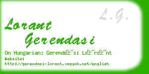 lorant gerendasi business card